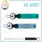 MiaWiki Kişiselleşmiş Motosiklet Anahtarlık Seti, Standart, MH-KAN-MT-5643x2, Koyu Turkuaz-Gök Mavi-siyah, üniseks-yetişkin