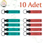 MiaWiki Kişiselleştirilebilir Deri Anahtarlık 10'lu Set, Standart, MH-KAN9078X10, Koyu Turkuaz & Nar Çiçeği, üniseks-yetişkin