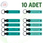 MiaWiki Kişiselleştirilebilir Deri Anahtarlık 10'lu Set, Standart, MH-KAN9083X10, Koyu Turkuaz & Turkuaz, üniseks-yetişkin