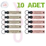 MiaWiki Kişiselleştirilebilir Deri Anahtarlık 10'lu Set, Standart, MH-KAN9138X10, Sütlü Kahve & Yavru Ağzı, üniseks-yetişkin
