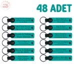 MiaWiki Kişiselleştirilebilir Deri Anahtarlık, Standart, MH-KAN8564X48, Koyu Turkuaz, üniseks-yetişkin