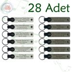 MiaWiki Kişiselleştirilebilir Yazılı Deri Anahtarlık, Standart, MH-KAN9042X28, Beyaz & Kül Gri, üniseks-yetişkin