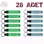MiaWiki Kişiselleştirilebilir Yazılı Deri Anahtarlık, Standart, MH-KAN9052X28, Fıstık Yeşili & Gök Mavi, üniseks-yetişkin