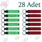 MiaWiki Kişiselleştirilebilir Yazılı Deri Anahtarlık, Standart, MH-KAN9055X28, Fıstık Yeşili & Kırmızı, üniseks-yetişkin