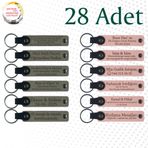 MiaWiki Kişiselleştirilebilir Yazılı Deri Anahtarlık, Standart, MH-KAN9093X28, Kül Gri & Yavru Ağzı, üniseks-yetişkin