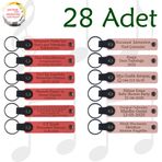 MiaWiki Kişiselleştirilebilir Yazılı Deri Anahtarlık, Standart, MH-KAN9124X28, Nar Çiçeği & Yavru Ağzı, üniseks-yetişkin
