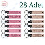MiaWiki Kişiselleştirilebilir Yazılı Deri Anahtarlık, Standart, MH-KAN9125X28, Pembe & Pudra, üniseks-yetişkin