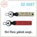 MiaWiki Kişiselleştirilen Enerji Dolu Özel Hediye Anahtarlık, Standart, MH-KAN5126x2, Nar Çiçeği-Sütlü Kahve, üniseks-yetişkin