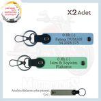 MiaWiki Kişiselleştirilmiş Motosiklet Anahtarlık, Standart, MH-KAN-MT-11311x2, Yeşil-Gök Mavi-gri, üniseks-yetişkin