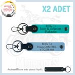 MiaWiki Kişiselleştirilmiş Motosiklet Anahtarlık, Standart, MH-KAN-MT-8643x2, Koyu Turkuaz-Gök Mavi-siyah, üniseks-yetişkin