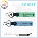 MiaWiki Kişiselleştirilmiş Motosiklet Anahtarlık, Standart, MH-KAN-MT-9311x2, Yeşil-Gök Mavi-gri, üniseks-yetişkin