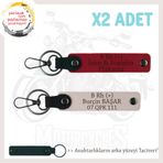 MiaWiki Kişiye Özel İsim Plaka Kan Grubu Anahtarlık, Standart, MH-KAN-MT-7813x2, Kırmızı-Pudra-lacivert, üniseks-yetişkin