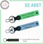 MiaWiki Kişiye Özel Motorcu Anahtarlığı İsim Plaka, Standart, MH-KAN-MT-11819x2, Mavi-Fıstık Yeşil-yeşil, üniseks-yetişkin