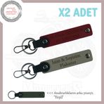 MiaWiki Kişiye Özel Motorcu Deri Anahtarlık Seti, Standart, MH-KAN-MT-11654x2, Kül Gri-Bordo-yeşil, üniseks-yetişkin