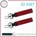 MiaWiki Kişiye Özel Plaka ve İsim Yazılı Anahtarlık, Standart, MH-KAN-MT-11761x2, Kırmızı-lacivert, üniseks-yetişkin