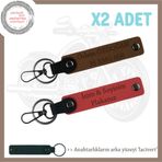 MiaWiki Kişiye Özel Plaka ve İsim Yazılı Deri Anahtarlık, Standart, MH-KAN-MT-11921x2, Nar Çiçeği-Açık Kahve-lacivert, üniseks-yetişkin