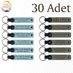 MiaWiki Kişiye Özel Yazılı Deri Anahtarlık, Standart, MH-KAN9065X30, Gök Mavi & Kül Gri, üniseks-yetişkin