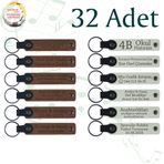 MiaWiki Kişiye Özel Yazılı Deri Hediyelik Anahtarlık, Standart, MH-KAN9011X32, Açık Kahve & Beyaz, üniseks-yetişkin