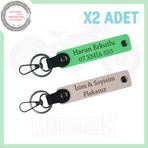 MiaWiki Kuryelere Özel İsim ve Plaka Yazılı Anahtarlık, Standart, MH-KAN-MT-4137x2, Pudra-Fıstık Yeşil, üniseks-yetişkin