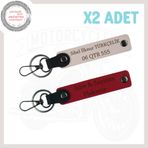MiaWiki Kuryelere Özel Plaka ve İsim Yazılı Anahtarlık, Standart, MH-KAN-MT-4076x2, Kırmızı-Pudra, üniseks-yetişkin