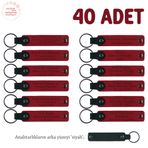 MiaWiki Marka Yazılı Deri Hediye Anahtarlık, Standart, MH-KAN8561X40, Kırmızı & Siyah, üniseks-yetişkin