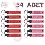 MiaWiki Marka Yazılı Hatıra Deri Anahtarlık 54'lü Set, Standart, MH-KAN9119X54, Nar Çiçeği & Pembe, üniseks-yetişkin