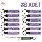 MiaWiki Misafir Hediyesi Kişiselleştirilmiş Anahtarlık, Standart, MH-KAN8571X36, Mor Menekşe & Gri, üniseks-bebek