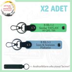 MiaWiki Motor 2'li Anahtarlık İsim Plaka Kan Grubu, Standart, MH-KAN-MT-7551x2, Gök Mavi-Fıstık Yeşil-lacivert, üniseks-yetişkin