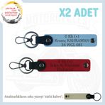 MiaWiki Motor Anahtarlık İsim Plaka Kan Grubu, Standart, MH-KAN-MT-9784x2, Kırmızı-Gök Mavi-sütlü kahve, üniseks-yetişkin