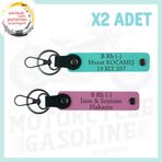 MiaWiki Motor Aşıkları İçin Özel İsim Plaka Anahtarlık, Standart, MH-KAN-MT-5133x2, Pembe-Turkuaz, üniseks-yetişkin