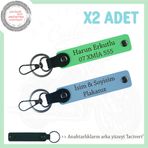 MiaWiki Motor Ehliyet Sahiplerine Özel İsim Plaka Yazılı Anahtarlık, Tek Ebat, MH-KAN-MT-11816x2, Mavi-Fıstık Yeşil-lacivert, üniseks-yetişkin