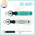 MiaWiki Motor Gruplarına İsim Plaka Kan Grubu Anahtarlık, Standart, MH-KAN-MT-9523x2, Beyaz-Turkuaz-yeşil, üniseks-yetişkin