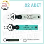 MiaWiki Motor Gruplarına Özel İsim Plaka Kan Grubu Anahtarlık, Standart, MH-KAN-MT-8523x2, Beyaz-Turkuaz-yeşil, üniseks-yetişkin