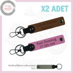 MiaWiki Motor Plaka Yazılı Özel Anahtarlık 2'li Set, Küçük Boy, MH-KAN-MT-11452x2, Açık Kahve-Pembe-gri, üniseks-yetişkin
