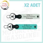 MiaWiki Motor Severler İçin İsim Plaka B (-) Kan Grubu, Standart, MH-KAN-MT-5029x2, Beyaz-Turkuaz, üniseks-yetişkin