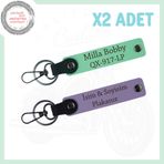 MiaWiki Motor Severler İçin Özel İsim ve Plaka Anahtarlık, Standart, MH-KAN-MT-4088x2, Mor Menekşe-Yeşil, üniseks-yetişkin