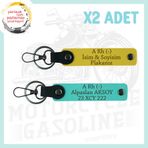 MiaWiki Motor Severlere İsim Plaka Kan Grubu Anahtarlık, Standart, MH-KAN-MT-4953x2, Sarı-Turkuaz, üniseks-yetişkin