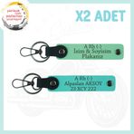 MiaWiki Motor Severlere İsim Plaka Kan Grubu Anahtarlık, Standart, MH-KAN-MT-4989x2, Yeşil-Turkuaz, üniseks-yetişkin