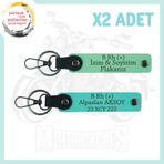 MiaWiki Motor Severlere İsim Plaka Kan Grubu Anahtarlık, Standart, MH-KAN-MT-5389x2, Yeşil-Turkuaz, üniseks-yetişkin