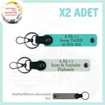 MiaWiki Motor Severlere İsim Plaka Kan Grubu Anahtarlık, Standart, MH-KAN-MT-6519x2, Beyaz-Turkuaz-gri, üniseks-yetişkin