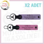 MiaWiki Motor Severlere Özel İsim Plaka Anahtarlık, Standart, MH-KAN-MT-4895x2, Mor Menekşe-Pembe, üniseks-yetişkin