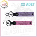 MiaWiki Motor Severlere Özel İsim Plaka Anahtarlık, Standart, MH-KAN-MT-5295x2, Mor Menekşe-Pembe, üniseks-yetişkin
