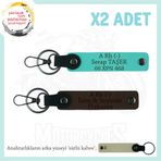 MiaWiki Motor Severlere Özel İsim Plaka Kan Grubu Anahtarlık, Standart, MH-KAN-MT-6622x2, Koyu Kahve-Turkuaz-sütlü kahve, üniseks-yetişkin