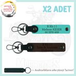 MiaWiki Motor Severlere Özel İsim Plaka Kan Grubu Anahtarlık, Standart, MH-KAN-MT-8620x2, Koyu Kahve-Turkuaz-lacivert, üniseks-yetişkin