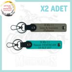 MiaWiki Motor Tutkunlarına İsim Plaka B Anahtarlık, Standart, MH-KAN-MT-5065x2, Kül Gri-Koyu Turkuaz, üniseks-yetişkin