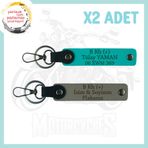 MiaWiki Motor Tutkunlarına İsim Plaka Kan Grubu Anahtarlık, Standart, MH-KAN-MT-5265x2, Kül Gri-Koyu Turkuaz, üniseks-yetişkin