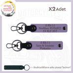 MiaWiki Motor Tutkunlarına Özel İsim Plaka Anahtarlık, Standart, MH-KAN-MT-10876x2, Mor Menekşe-lacivert, üniseks-yetişkin