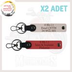 MiaWiki Motor Tutkunlarına Özel İsim Plaka Anahtarlık, Standart, MH-KAN-MT-4523x2, Nar Çiçeği-Pudra, üniseks-yetişkin