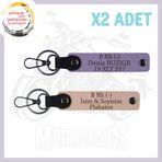 MiaWiki Motor Tutkunlarına Özel İsim Plaka Anahtarlık, Standart, MH-KAN-MT-5171x2, Yavruağzı-Mor Menekşe, üniseks-yetişkin