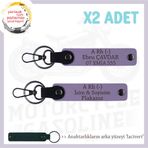MiaWiki Motor Tutkunlarına Özel İsim Plaka Anahtarlık, Standart, MH-KAN-MT-6876x2, Mor Menekşe-lacivert, üniseks-yetişkin
